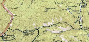 Topo map of our Day 8 hike.