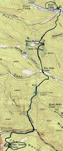 Topo map of our Day 10 hike.